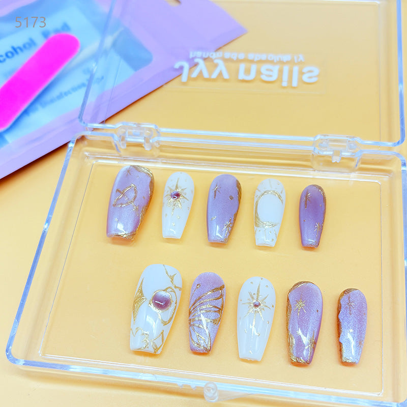 5173-MYY's designer original high-end design customized luxury hand-painted wearable nail art