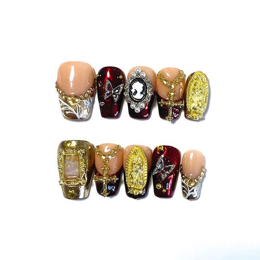 MYY's designer original high-end design customized luxury hand-painted wearable nail art