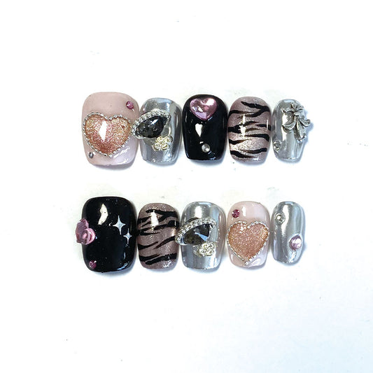 A1243-MYY's designer original high-end design customized luxury hand-painted wearable nail art