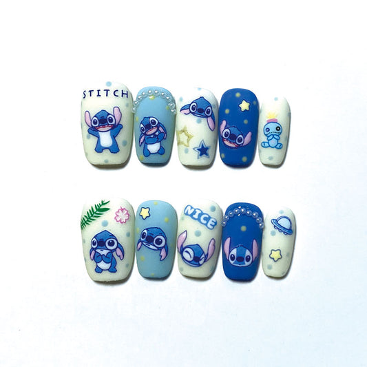 A1210-MYY's designer original high-end design customized luxury hand-painted wearable nail art