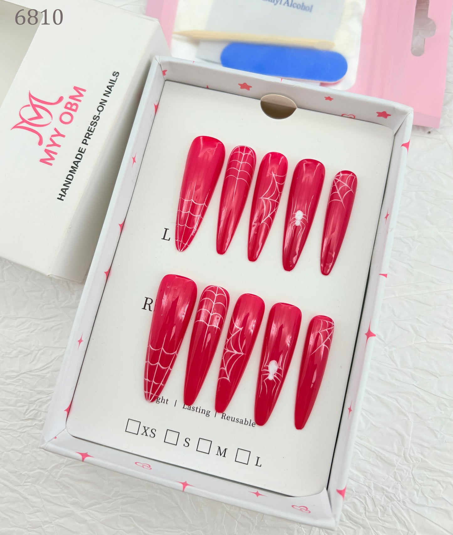 6810-MYY's designer original high-end design customized luxury hand-painted wearable nail art