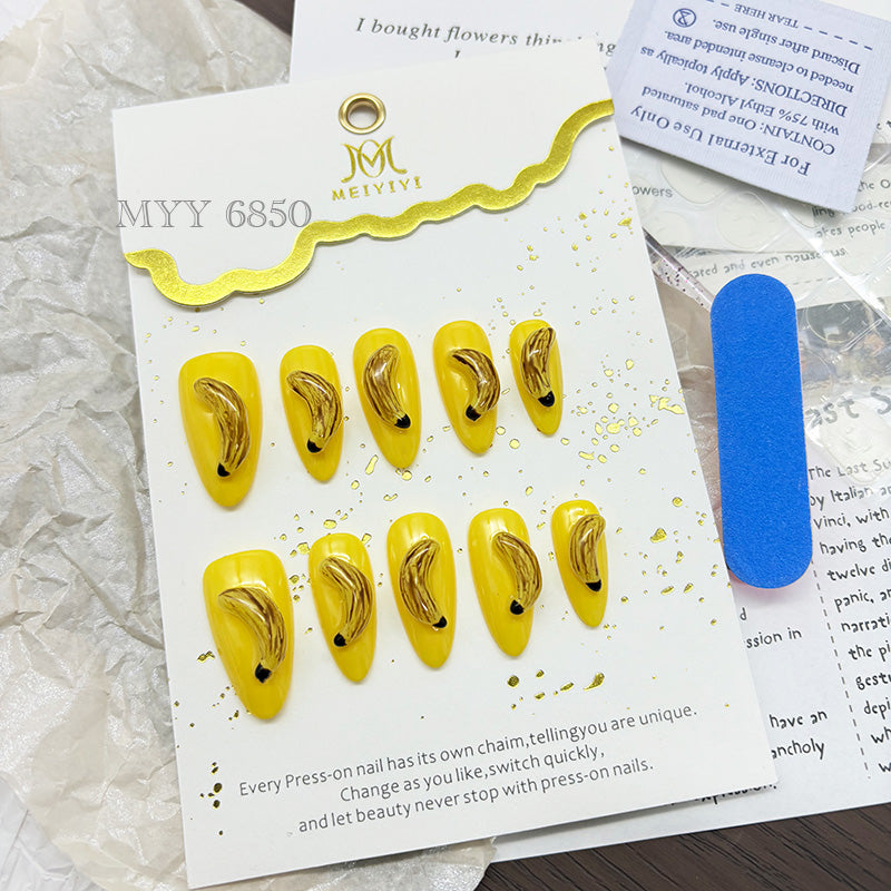 6850-MYY's designer original high-end design customized luxury hand-painted wearable nail art