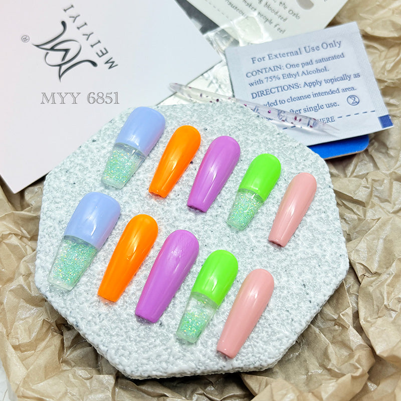 6851-MYY's designer original high-end design customized luxury hand-painted wearable nail art