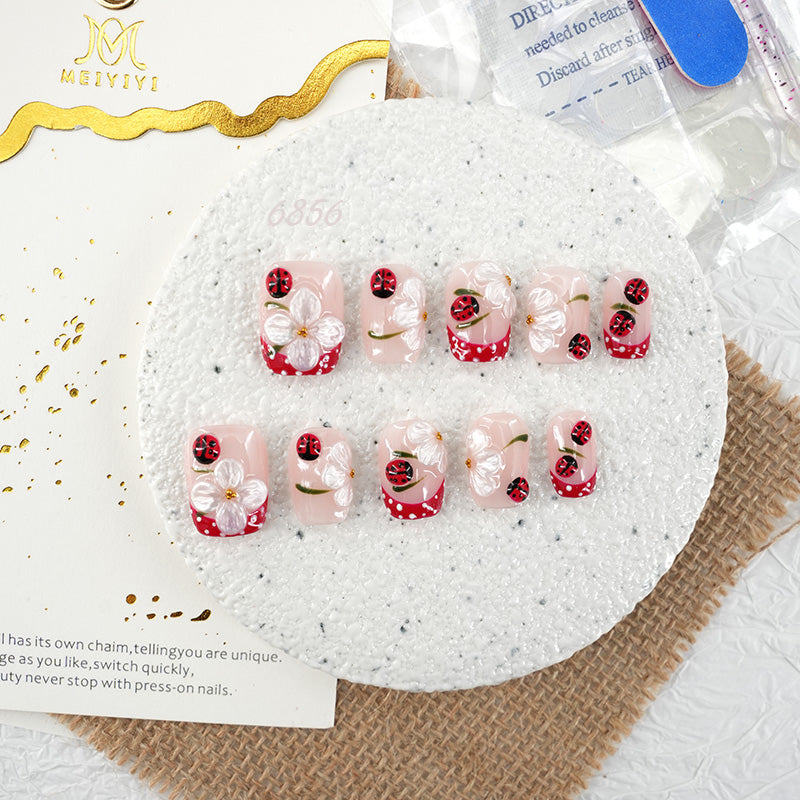 6856-MYY's designer original high-end design customized luxury hand-painted wearable nail art