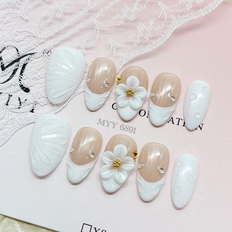 6891-MYY's designer original high-end design customized luxury hand-painted wearable nail art