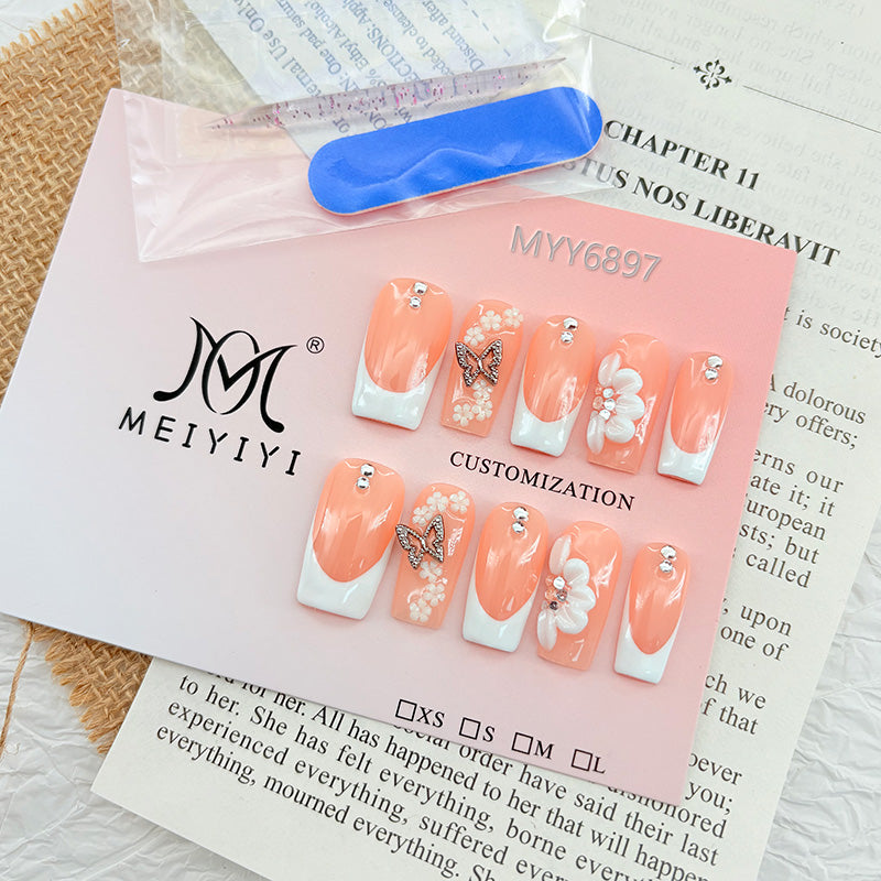 6897-MYY's designer original high-end design customized luxury hand-painted wearable nail art