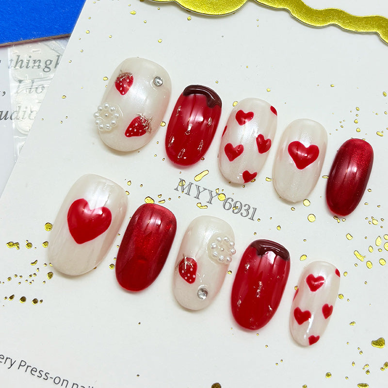 6931-MYY Original Handcrafted Valentine's Day Romantic Premium Wearable Jewelry with Sweet White Finish