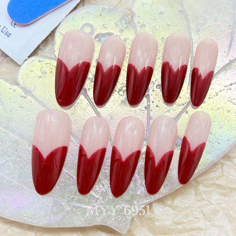 6951-MYY's designer original high-end design customized luxury hand-painted wearable nail art