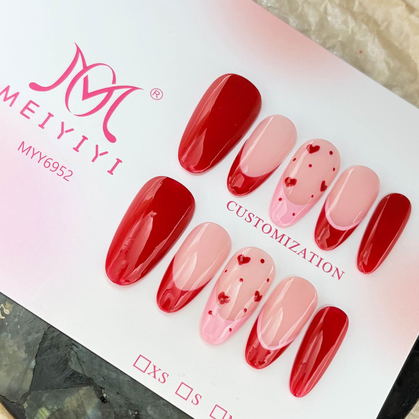 6952-MYY's designer original high-end design customized luxury hand-painted wearable nail art