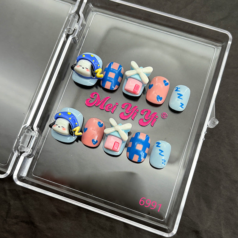 6991-MYY's designer original high-end design customized luxury hand-painted wearable nail art