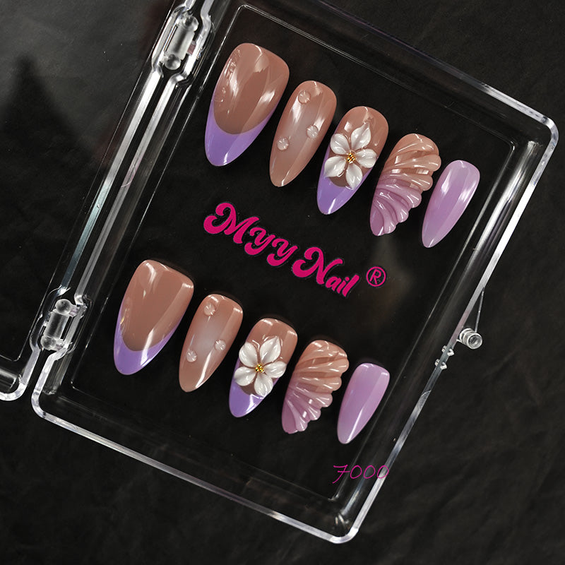 7000-MYY's designer original high-end design customized luxury hand-painted wearable nail art