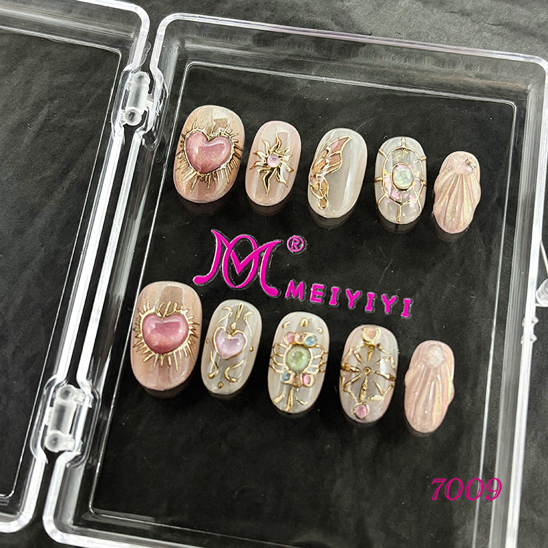 7009-MYY's designer original high-end design customized luxury hand-painted wearable nail art