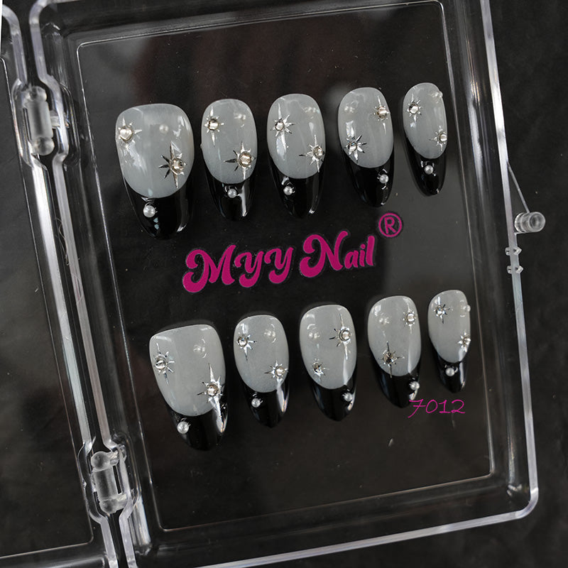 7012-MYY's designer original high-end design customized luxury hand-painted wearable nail art