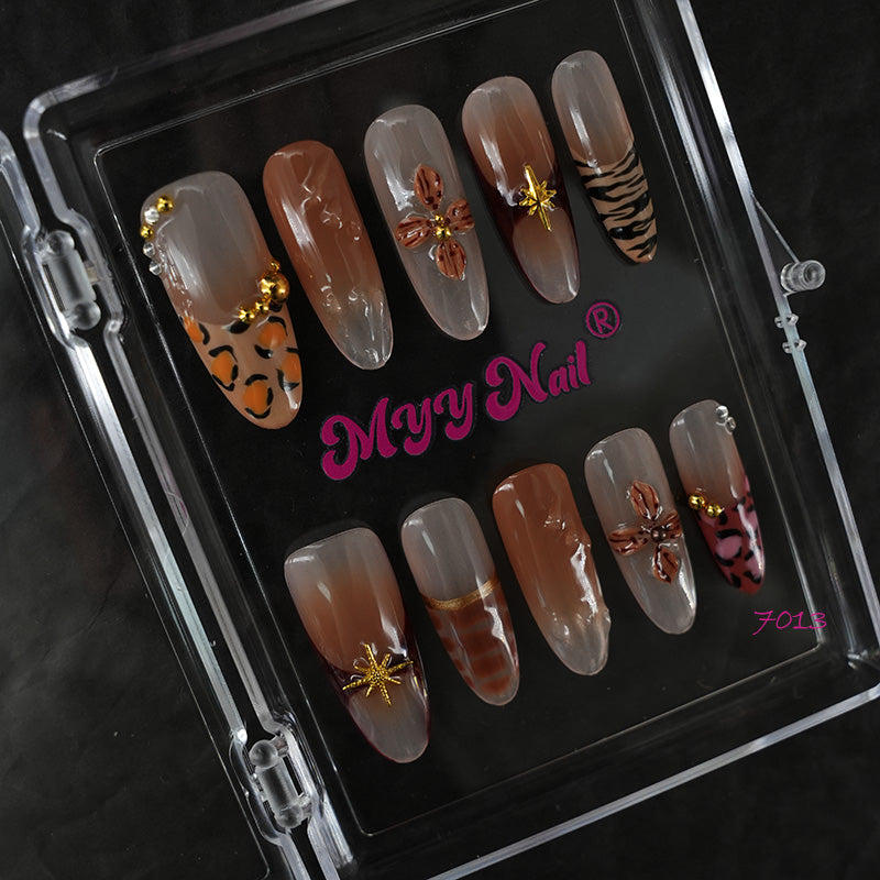 7013-MYY's designer original high-end design customized luxury hand-painted wearable nail art