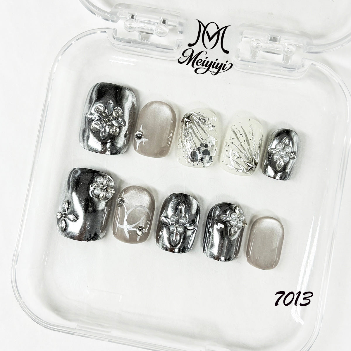 7013-MYY's designer original high-end design customized luxury hand-painted wearable nail art