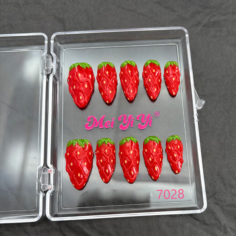 7028-MYY's designer original high-end design customized luxury hand-painted wearable nail art