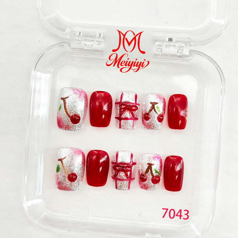 7043-MYY's designer original high-end design customized luxury hand-painted wearable nail art