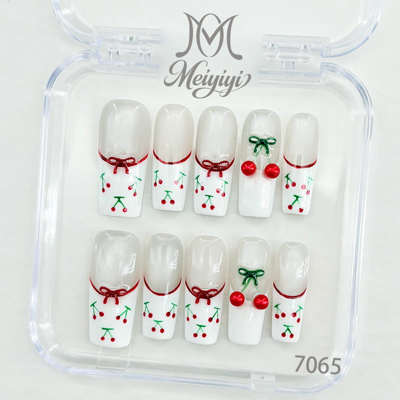 7065-MYY's designer original high-end design customized luxury hand-painted wearable nail art