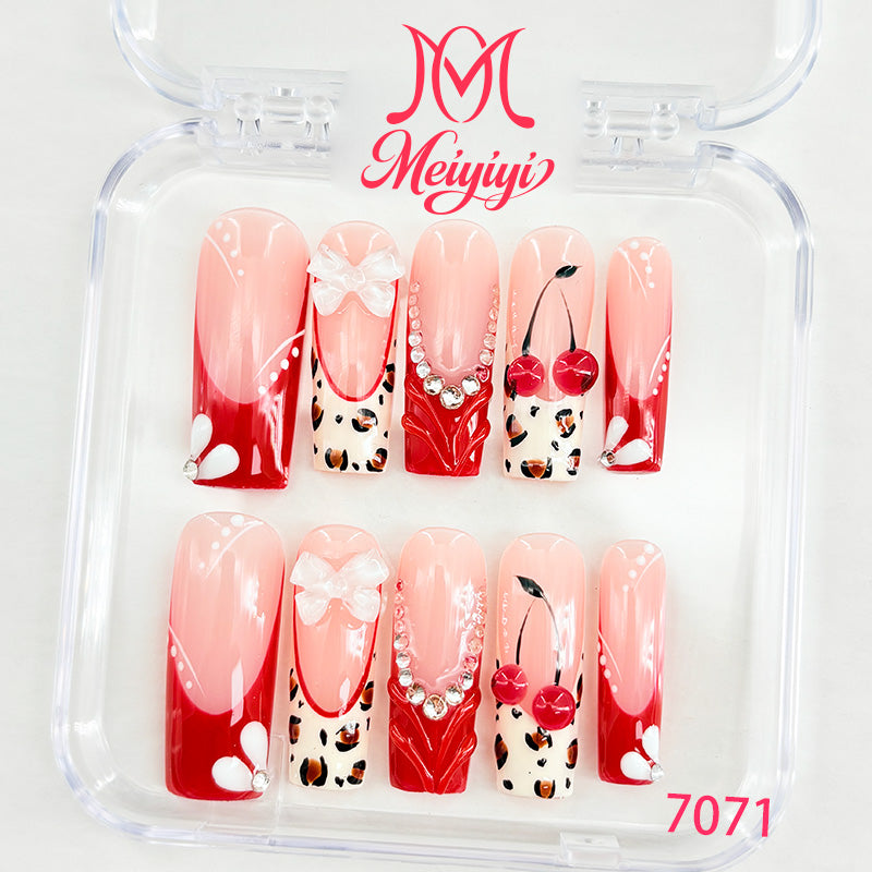 7071-MYY's designer original high-end design customized luxury hand-painted wearable nail art