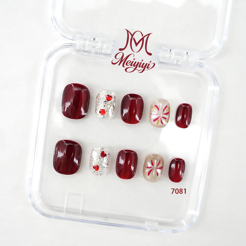 7081-MYY's designer original high-end design customized luxury hand-painted wearable nail art