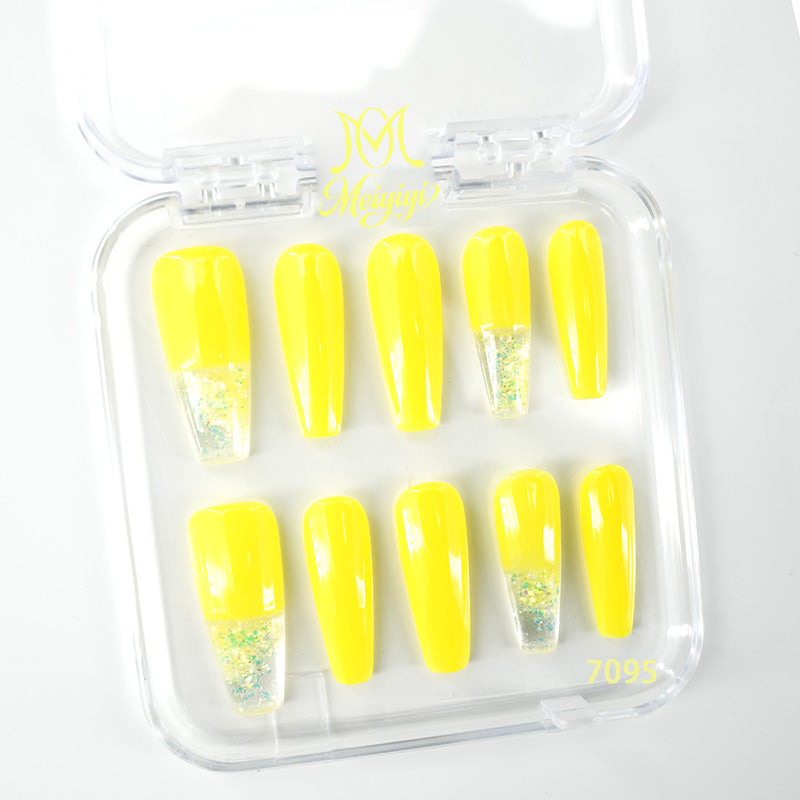 7095-MYY's designer original high-end design customized luxury hand-painted wearable nail art