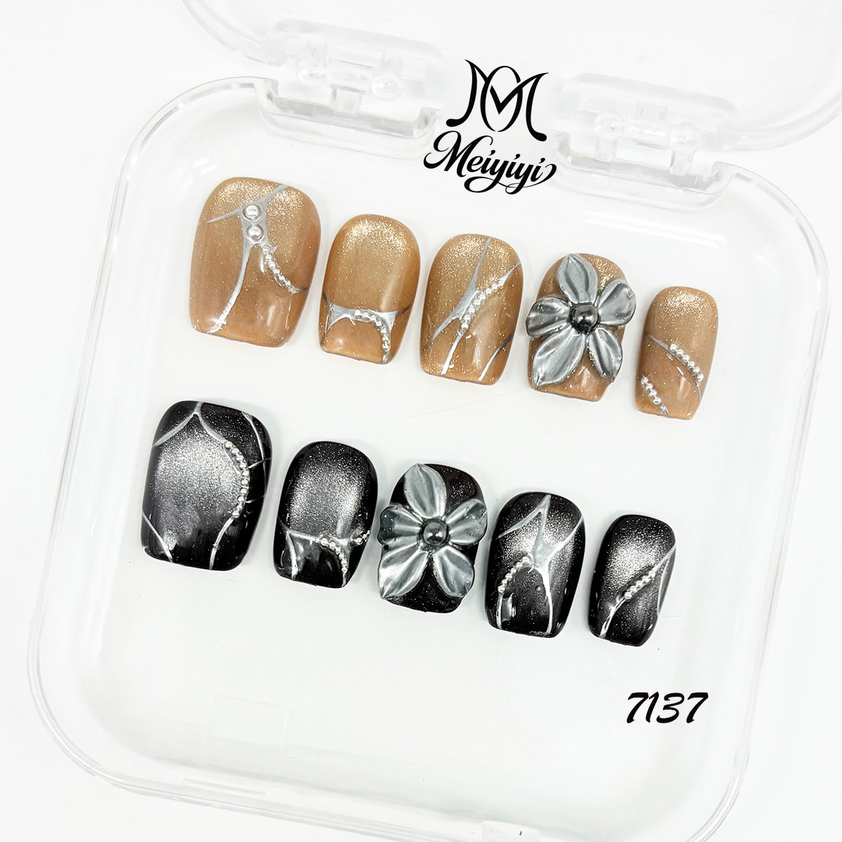7137-MYY's designer original high-end design customized luxury hand-painted wearable nail art