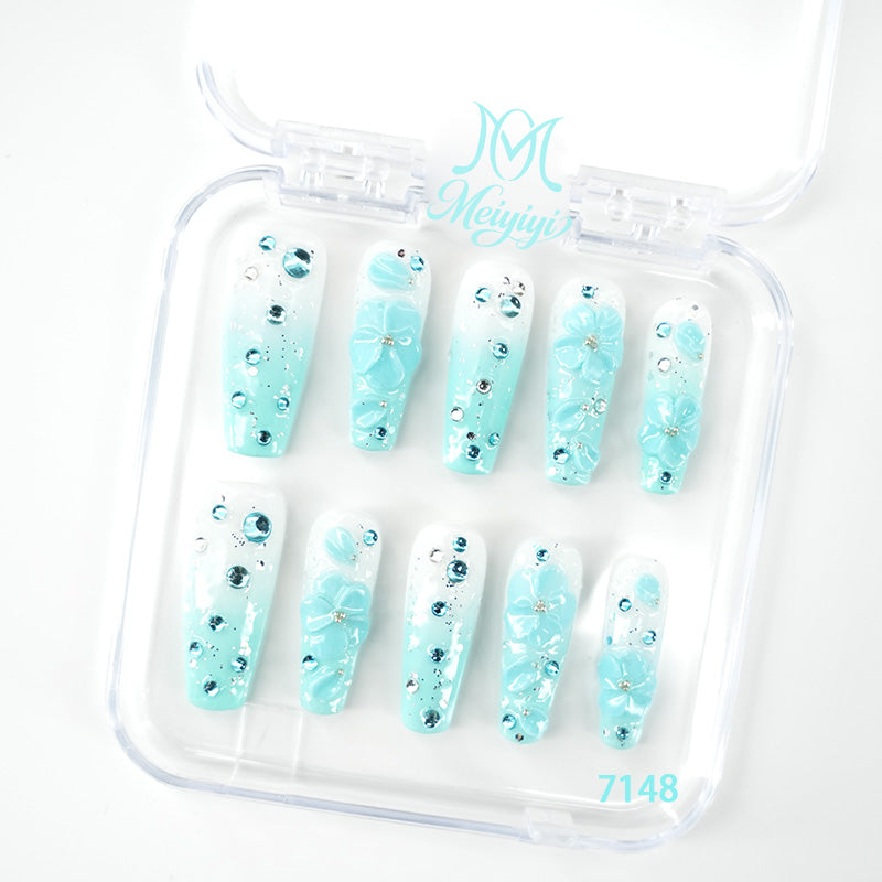 7148-MYY's designer original high-end design customized luxury hand-painted wearable nail art