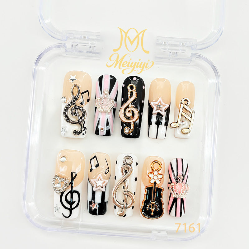 7161-MYY's designer original high-end design customized luxury hand-painted wearable nail art