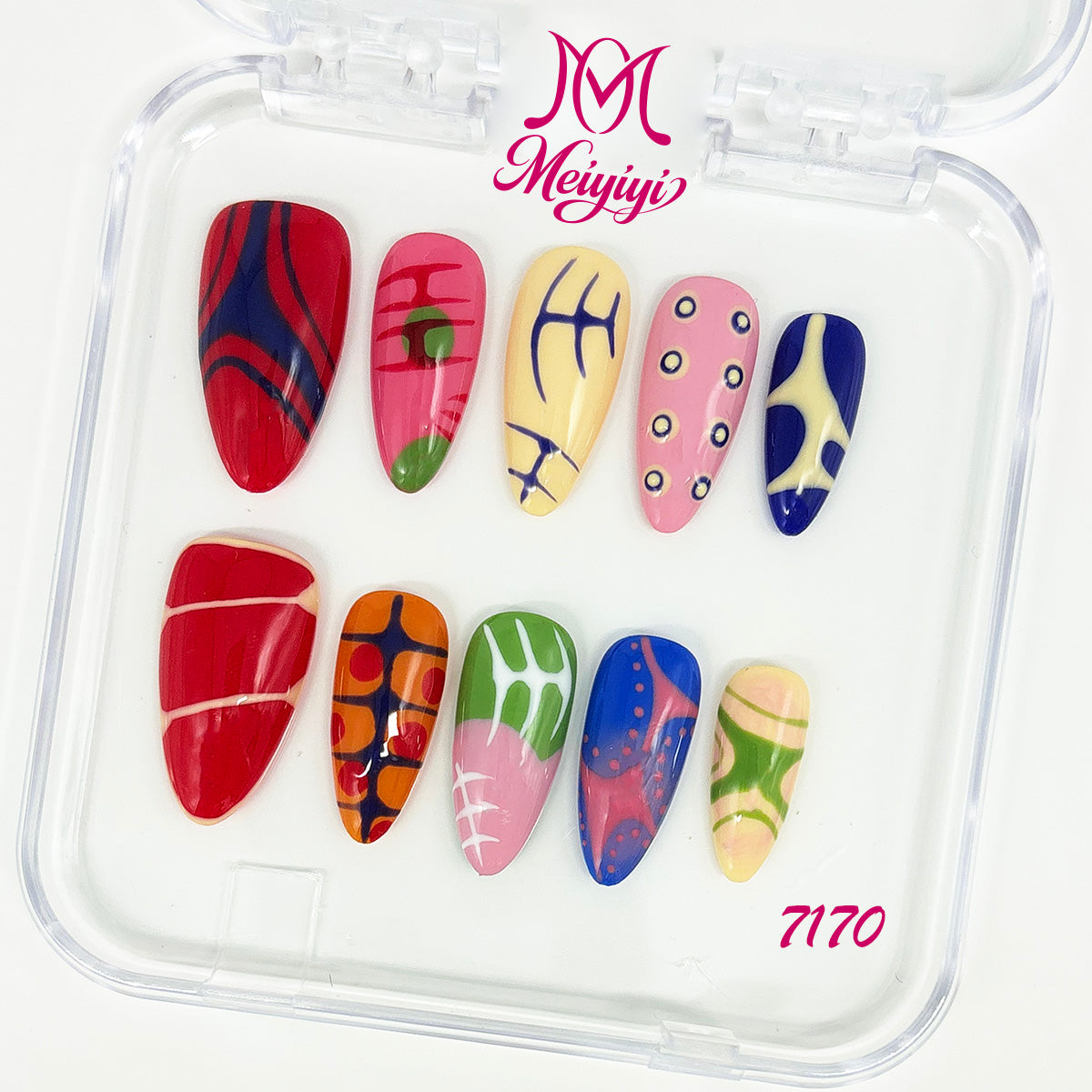 7170-MYY's designer original high-end design customized luxury hand-painted wearable nail art