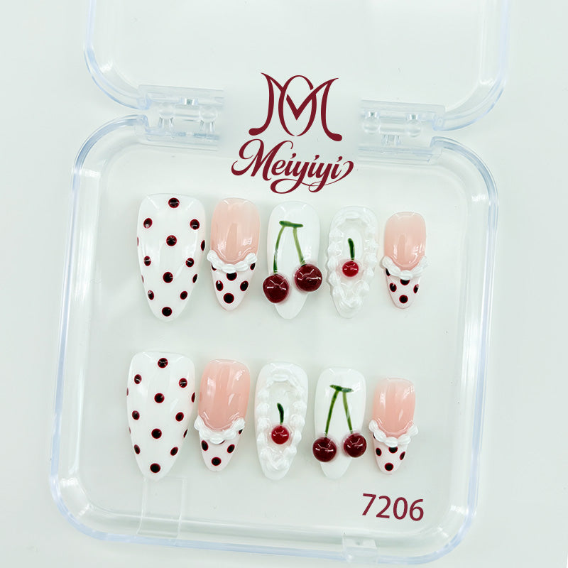 7206-MYY's designer original high-end design customized luxury hand-painted wearable nail art