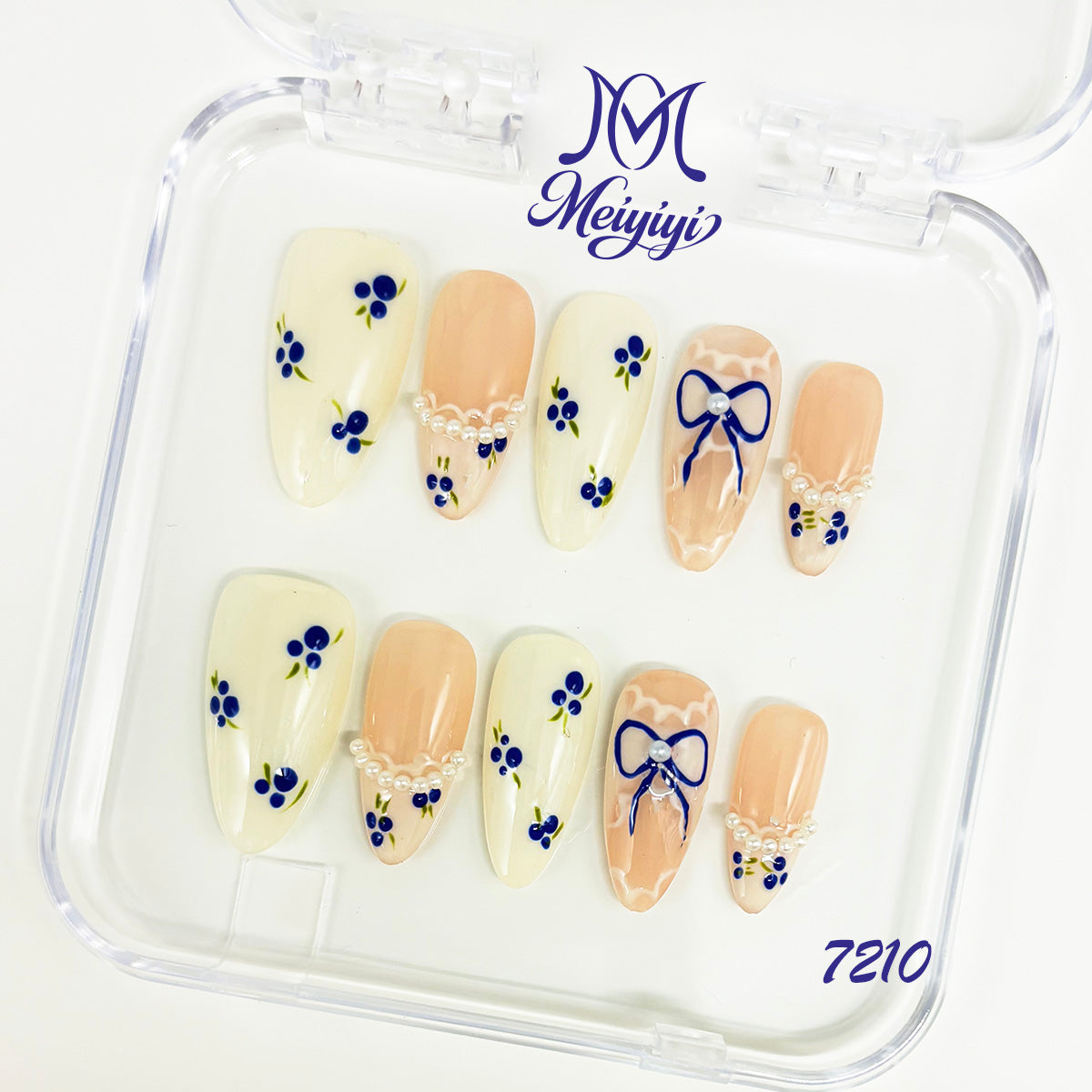 7210-MYY's designer original high-end design customized luxury hand-painted wearable nail art