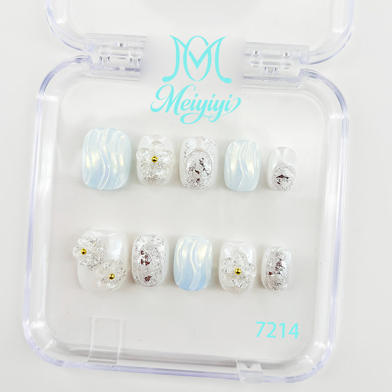 7214-MYY's designer original high-end design customized luxury hand-painted wearable nail art