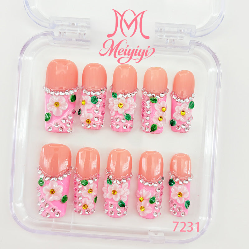7231-MYY's designer original high-end design customized luxury hand-painted wearable nail art