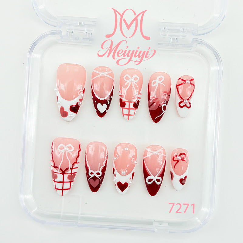 7271-MYY's designer original high-end design customized luxury hand-painted wearable nail art
