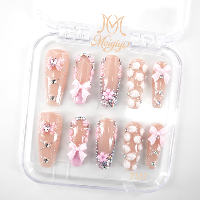 7337-MYY's designer original high-end design customized luxury hand-painted wearable nail art