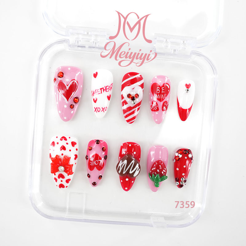 7359-MYY's designer original high-end design customized luxury hand-painted wearable nail art