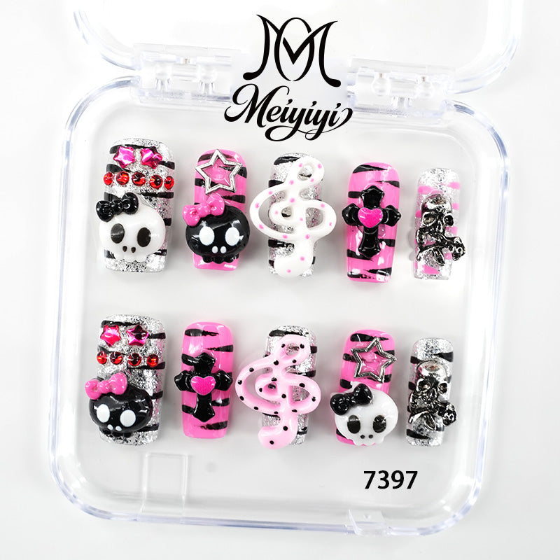 7397-MYY's designer original high-end design customized luxury hand-painted wearable nail art