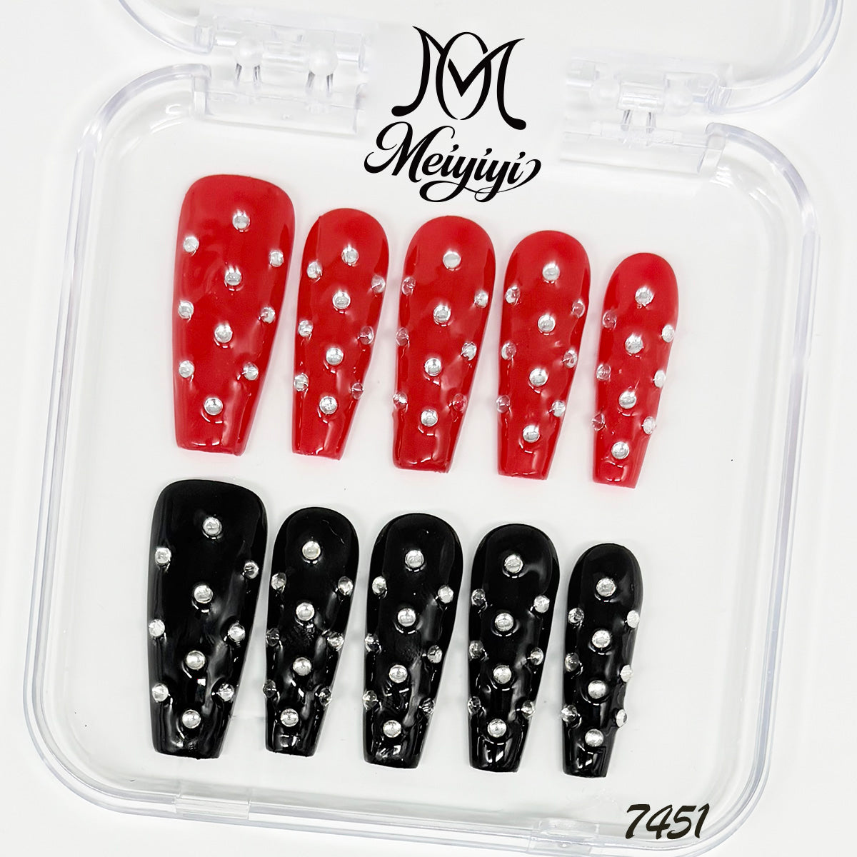 7451-MYY's designer original high-end design customized luxury hand-painted wearable nail art