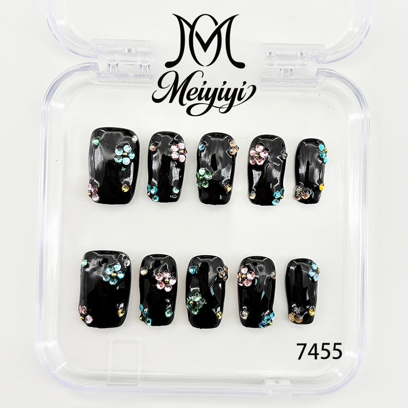 7455-MYY's designer original high-end design customized luxury hand-painted wearable nail art