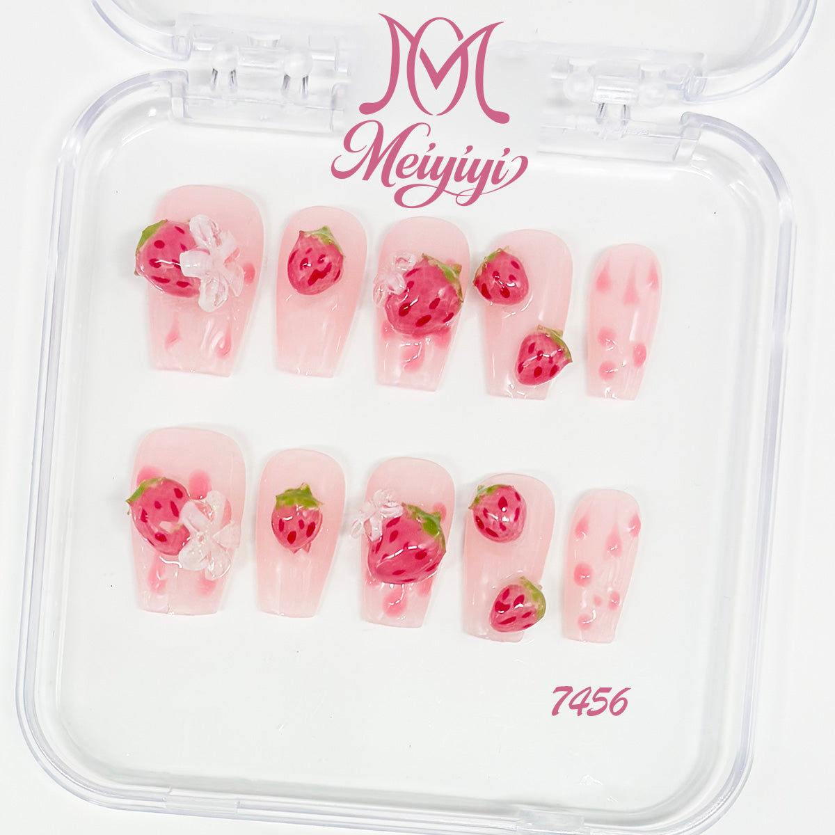 7456-MYY's designer original high-end design customized luxury hand-painted wearable nail art