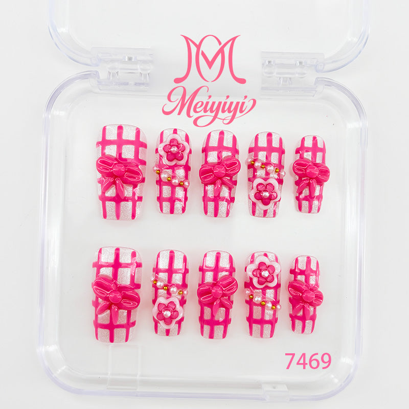 7469-MYY's designer original high-end design customized luxury hand-painted wearable nail art