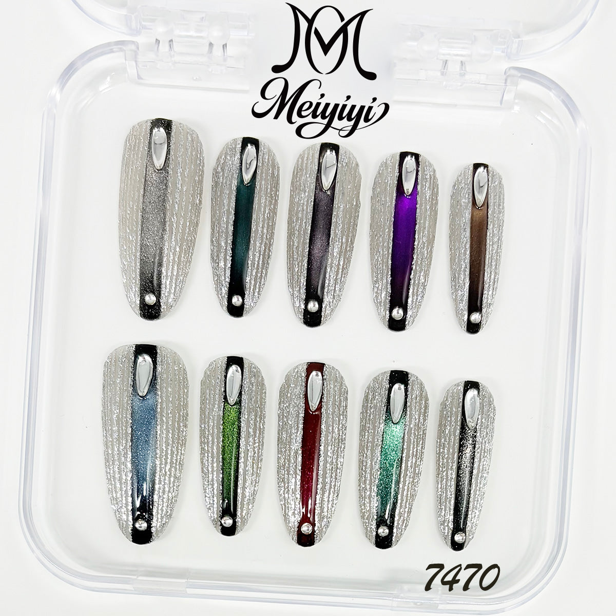 7470-MYY's designer original high-end design customized luxury hand-painted wearable nail art