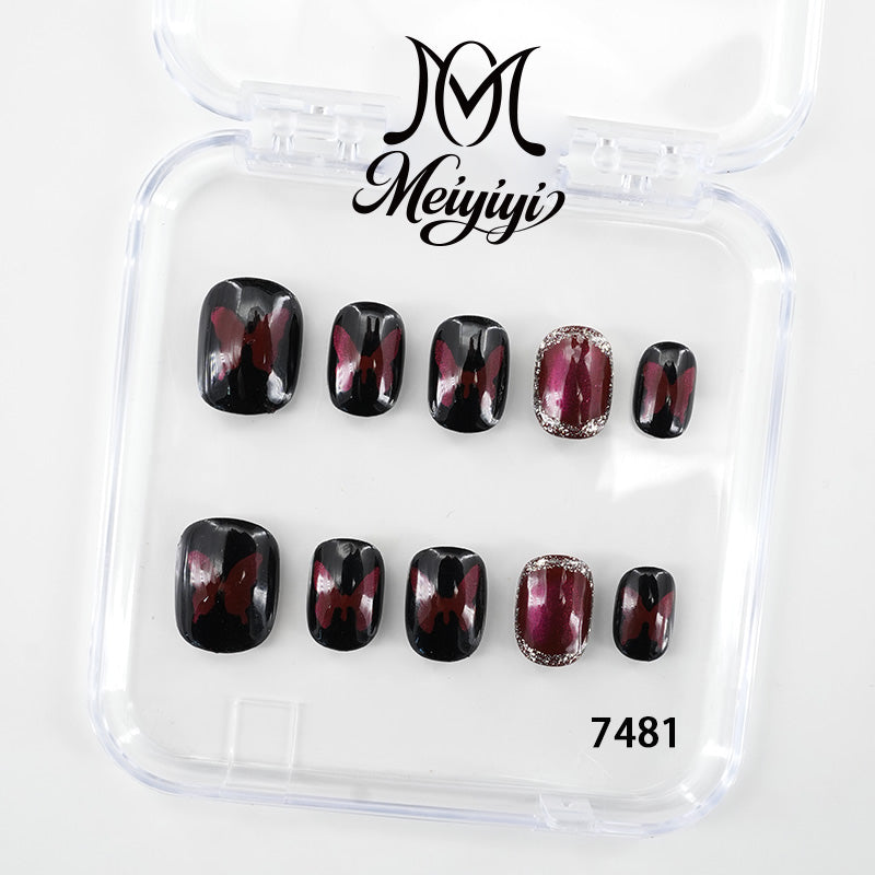 7481-MYY's designer original high-end design customized luxury hand-painted wearable nail art