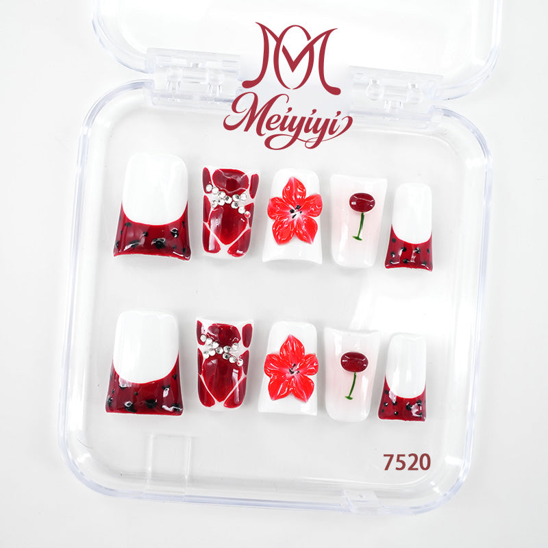 7520-MYY's designer original high-end design customized luxury hand-painted wearable nail art