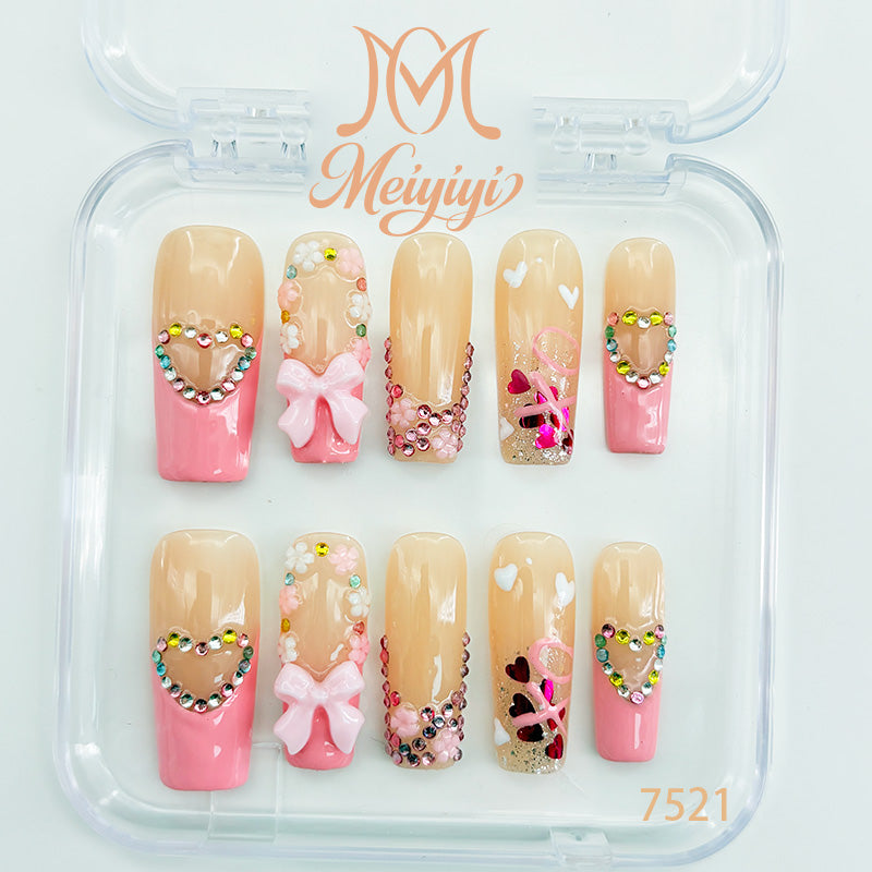 7521-MYY's designer original high-end design customized luxury hand-painted wearable nail art
