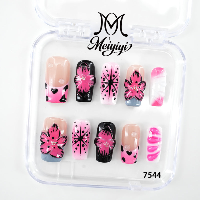 7544-MYY's designer original high-end design customized luxury hand-painted wearable nail art