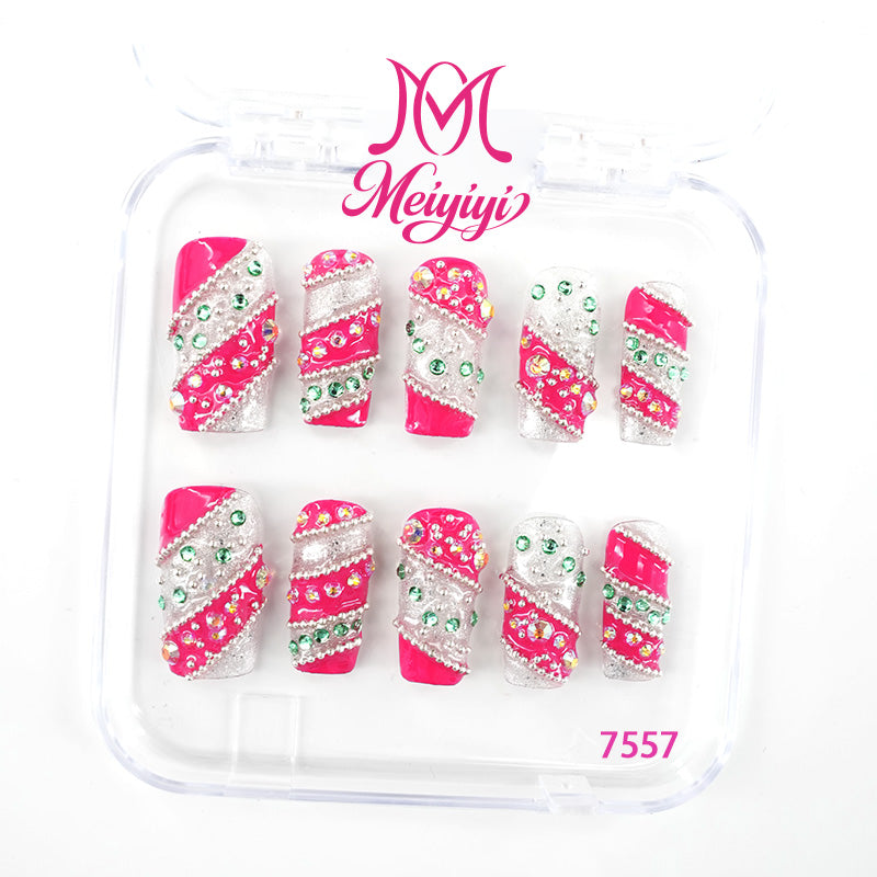 7557-MYY's designer original high-end design customized luxury hand-painted wearable nail art