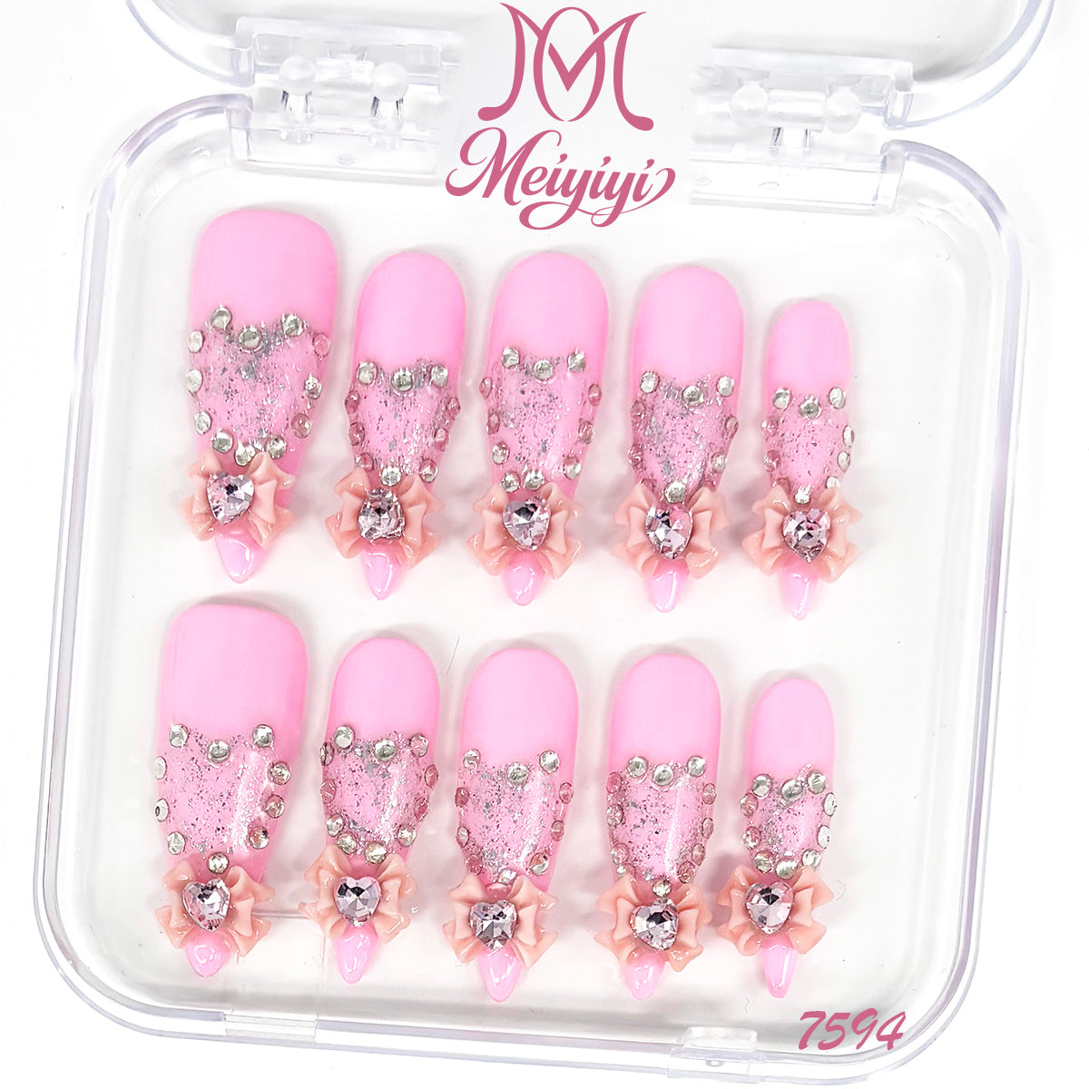 7594-MYY's designer original high-end design customized luxury hand-painted wearable nail art