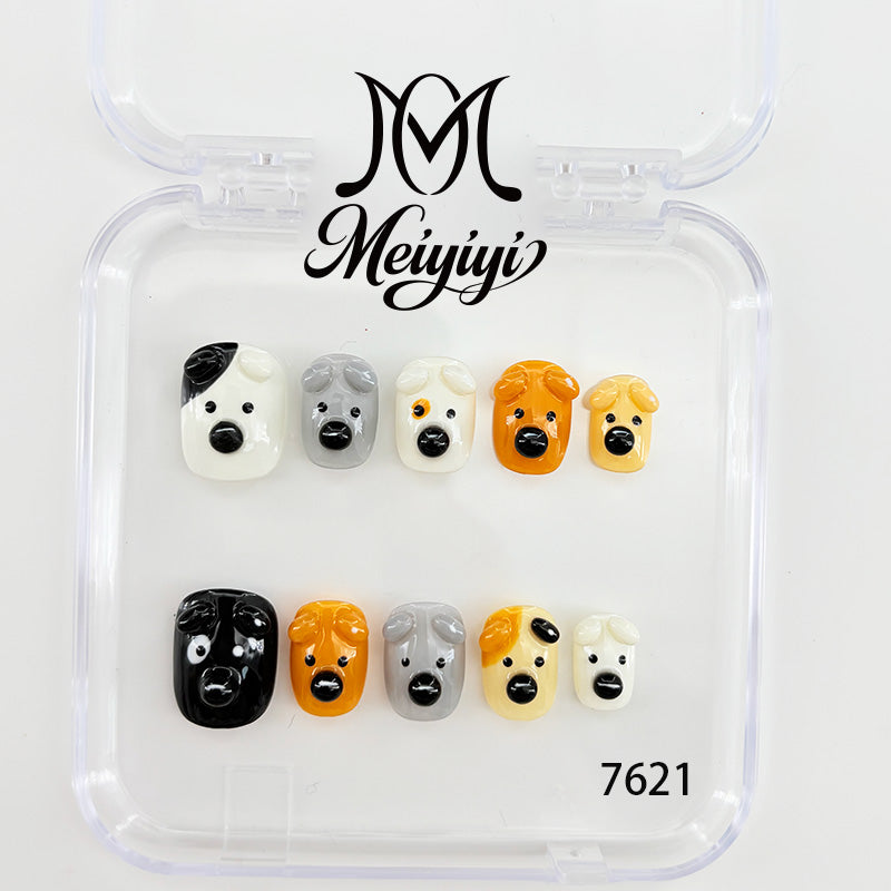 7621-MYY's designer original high-end design customized luxury hand-painted wearable nail art