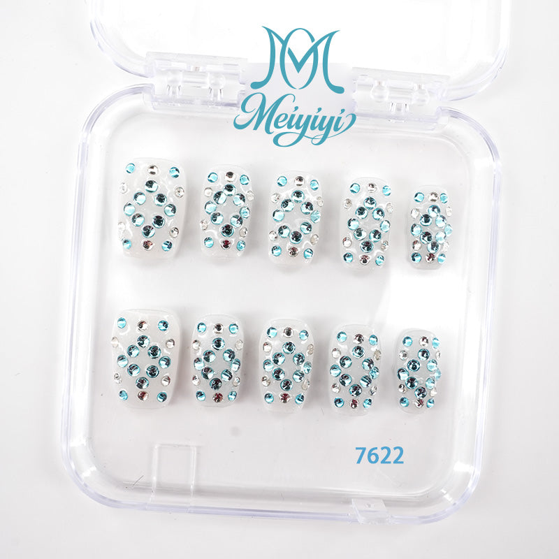 7622-MYY's designer original high-end design customized luxury hand-painted wearable nail art